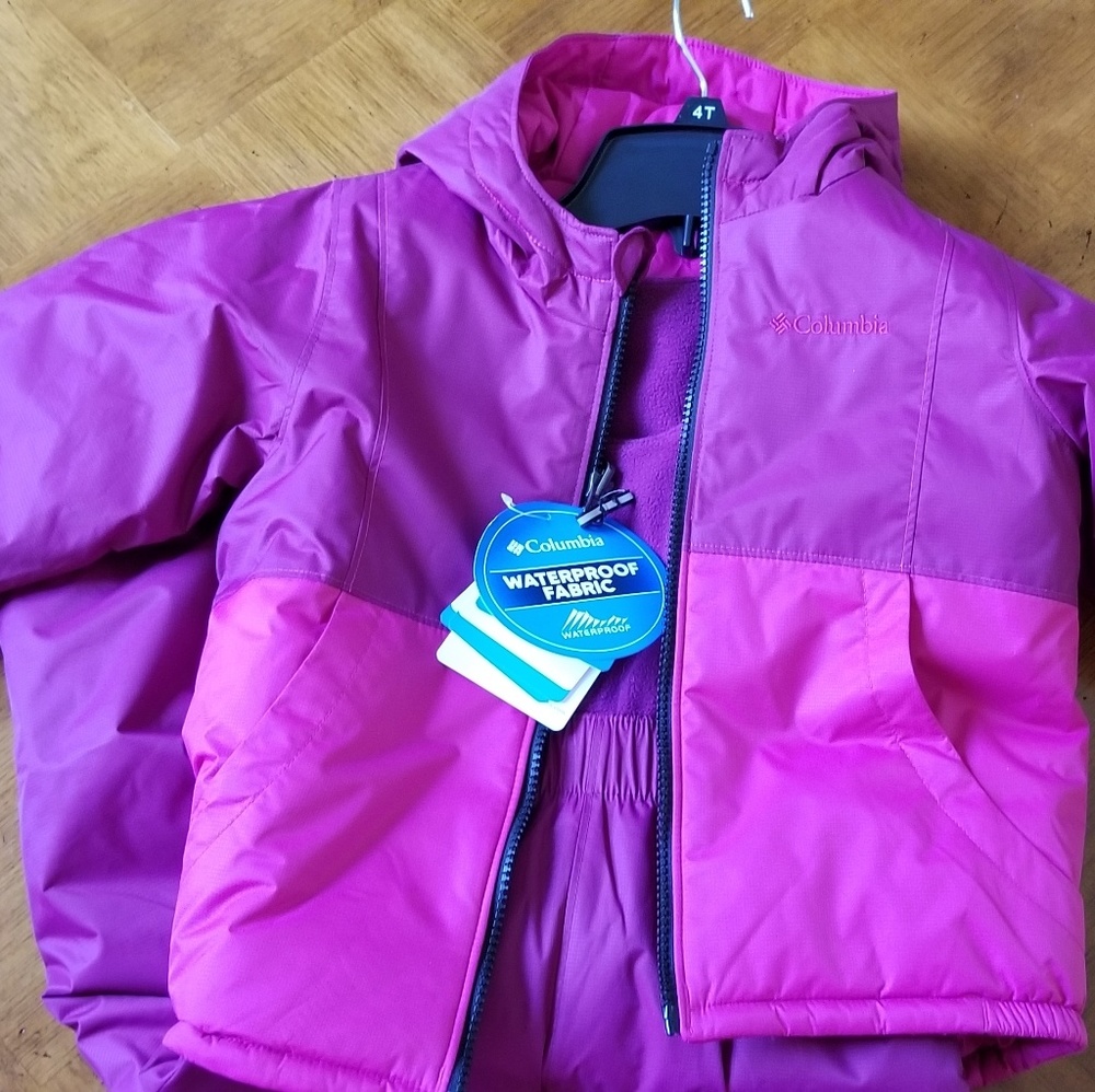 Columbia snow suit, purple